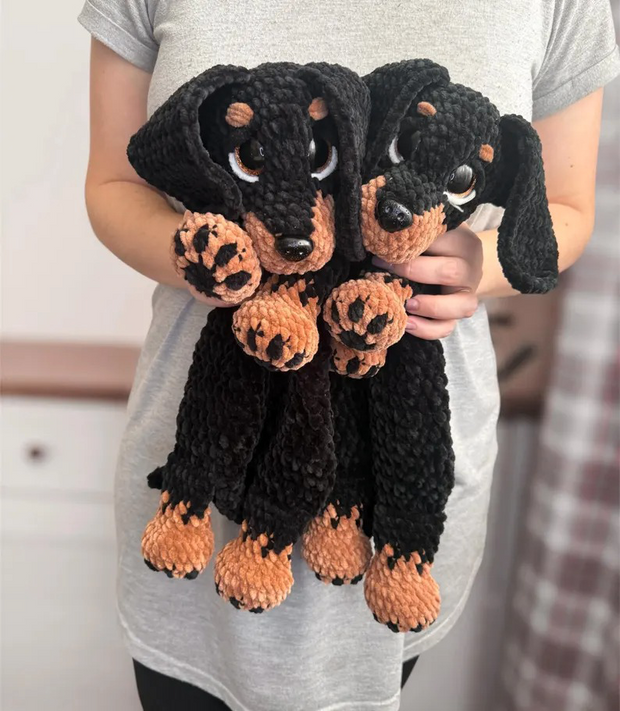 Crochet Dachshund Puppy Lovey PATTERN