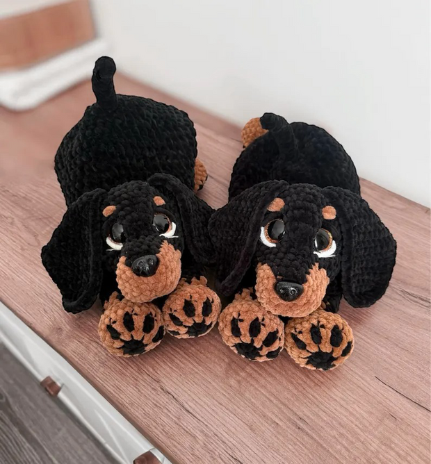 Crochet Dachshund Puppy Lovey PATTERN