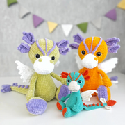 Crochet Pattern Cute Dragon