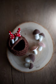 mushroom basket crochet pattern
