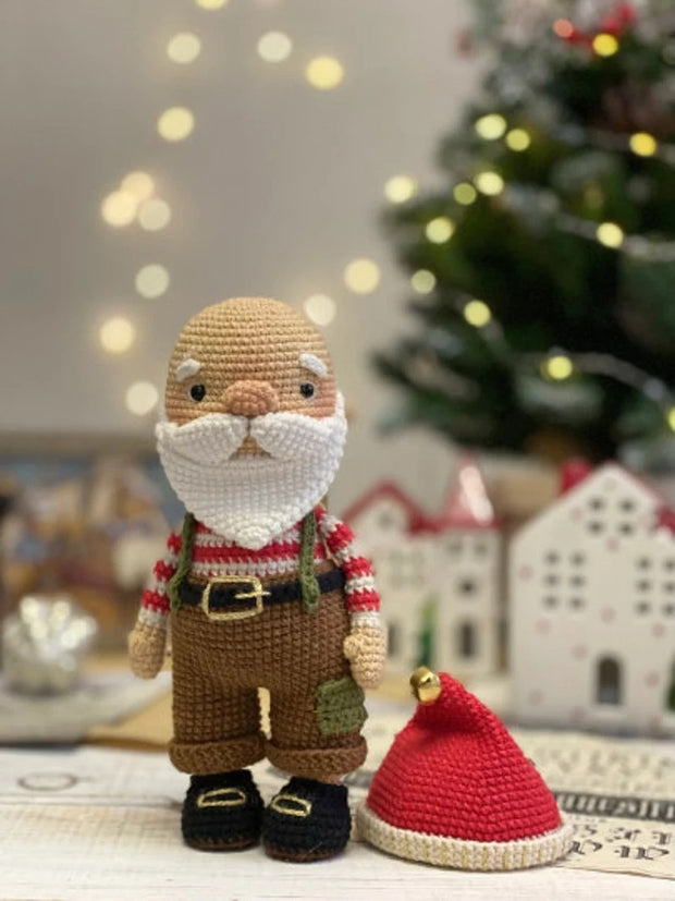 Crochet pattern for Santa Claus christmas toy