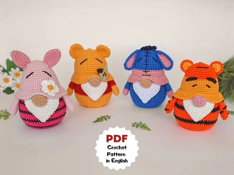 Tsum tsum disney pooh honey bee crochet amigurumi doll pattern